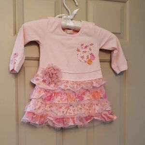 Naartjie Kids Pink and White Dress